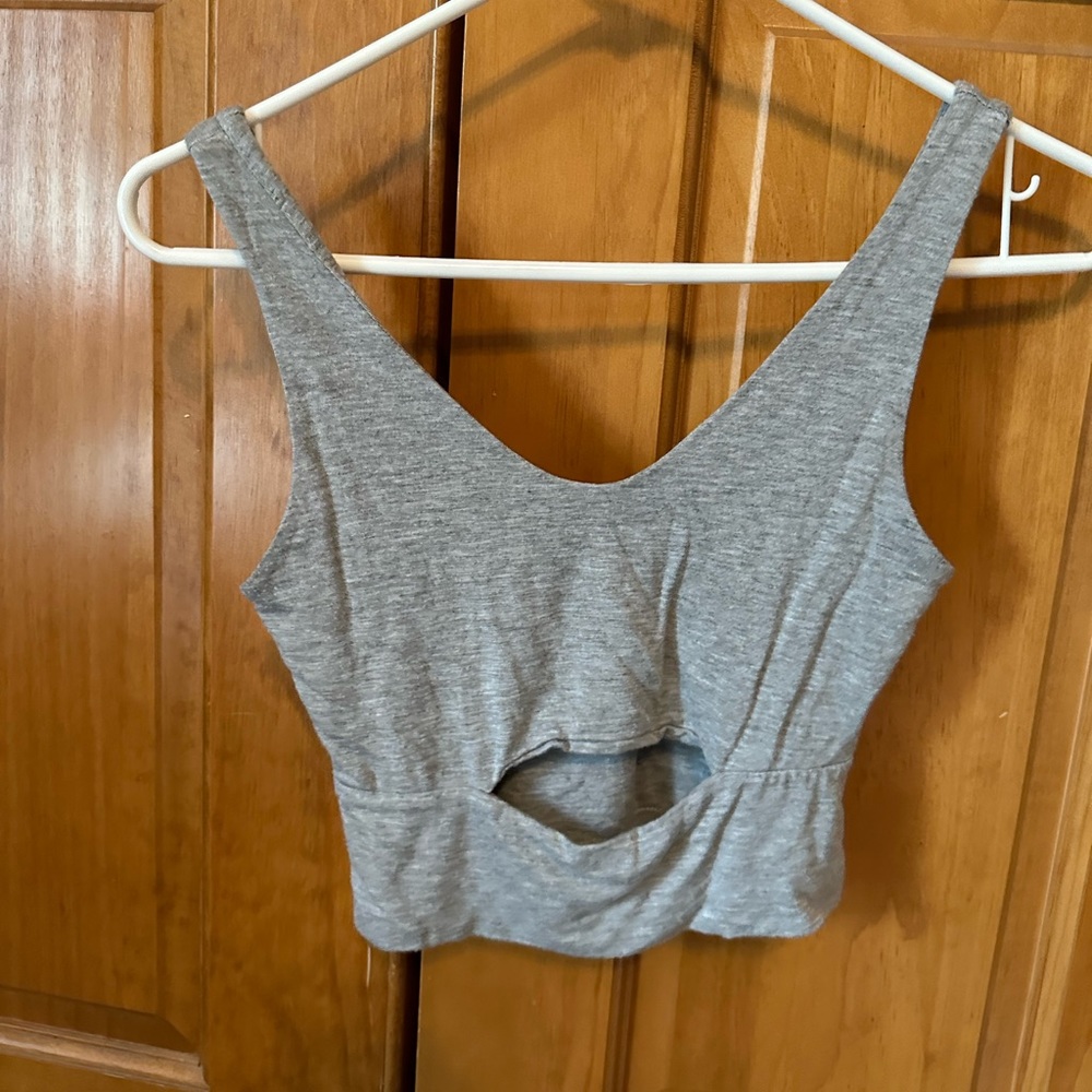 Gray crop top